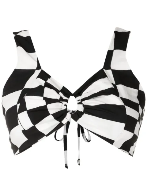 Amir Slama geometric-print sleeveless top