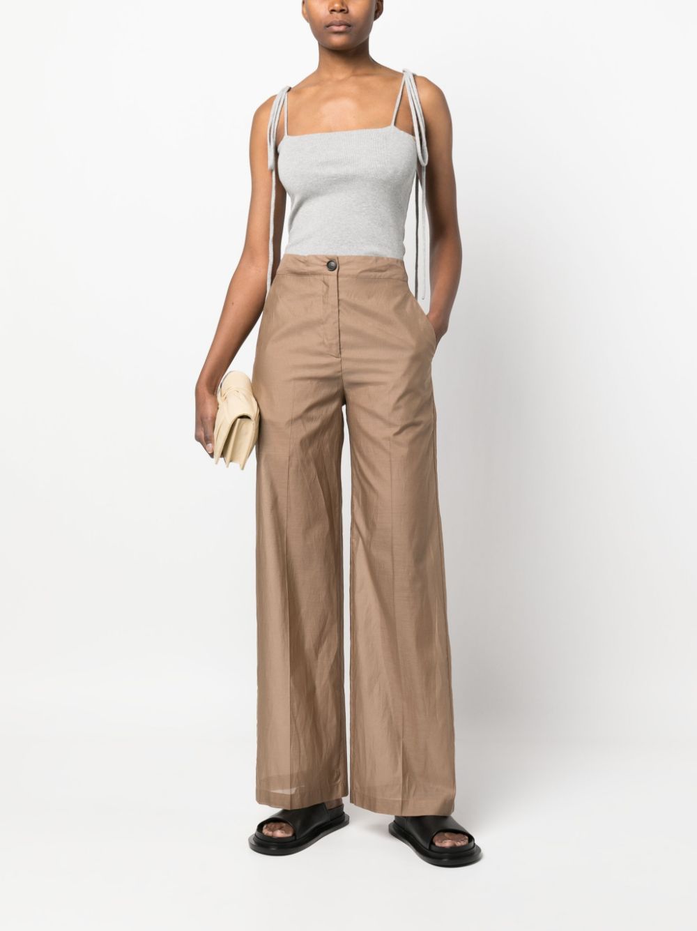 Erika Cavallini High waist broek - Beige