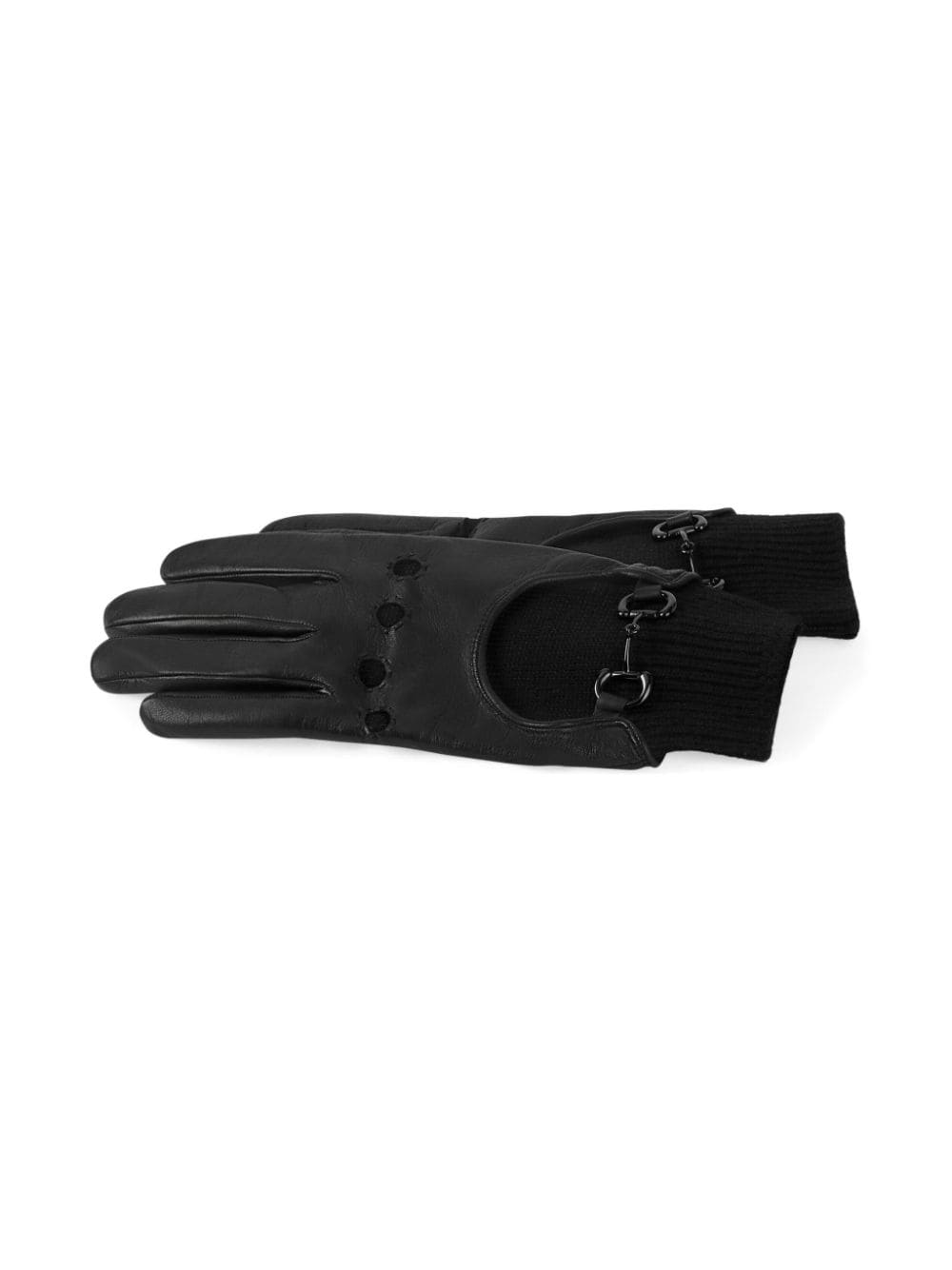 Gucci Handschoenen met horsebit detail - Zwart