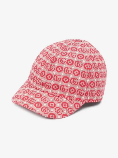 Gucci Kids logo刺绣棒球帽