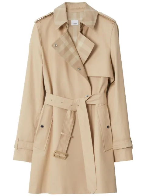 Burberry belted short trench coat