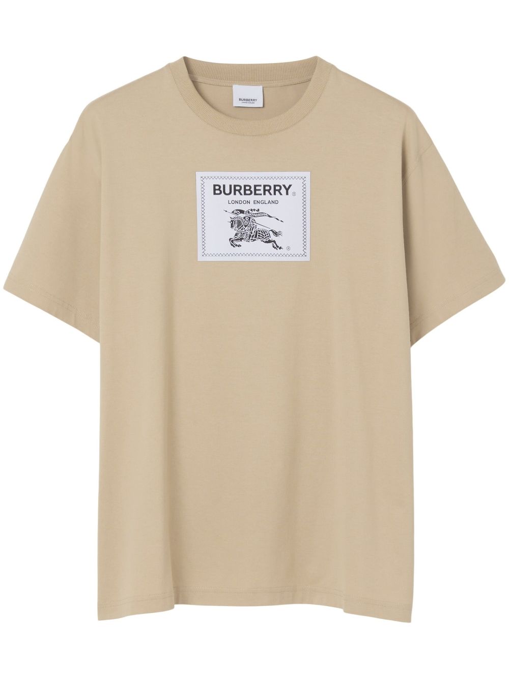 Burberry logo-patch Cotton T-shirt - Farfetch
