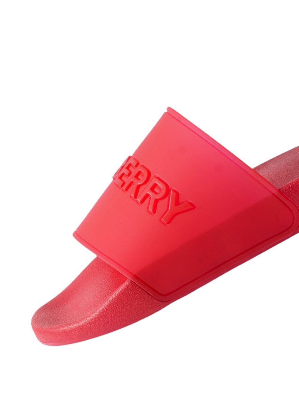 Burberry Slippers met logo-reliëf - Rood