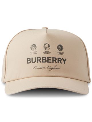 Burberry ロゴ キャップ | ニュートラル | FARFETCH JP