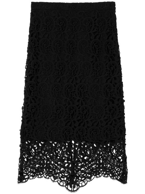 Burberry macrame-lace pencil skirt Women