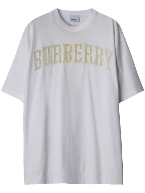 Affordable Burberry lace logo-detail cotton T-shirt Women