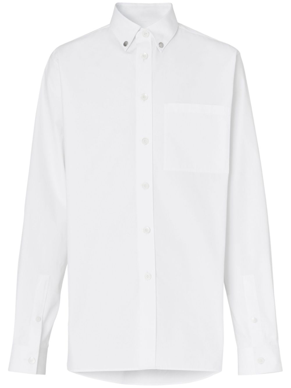 Burberry press-stud Collar Poplin Shirt - Farfetch