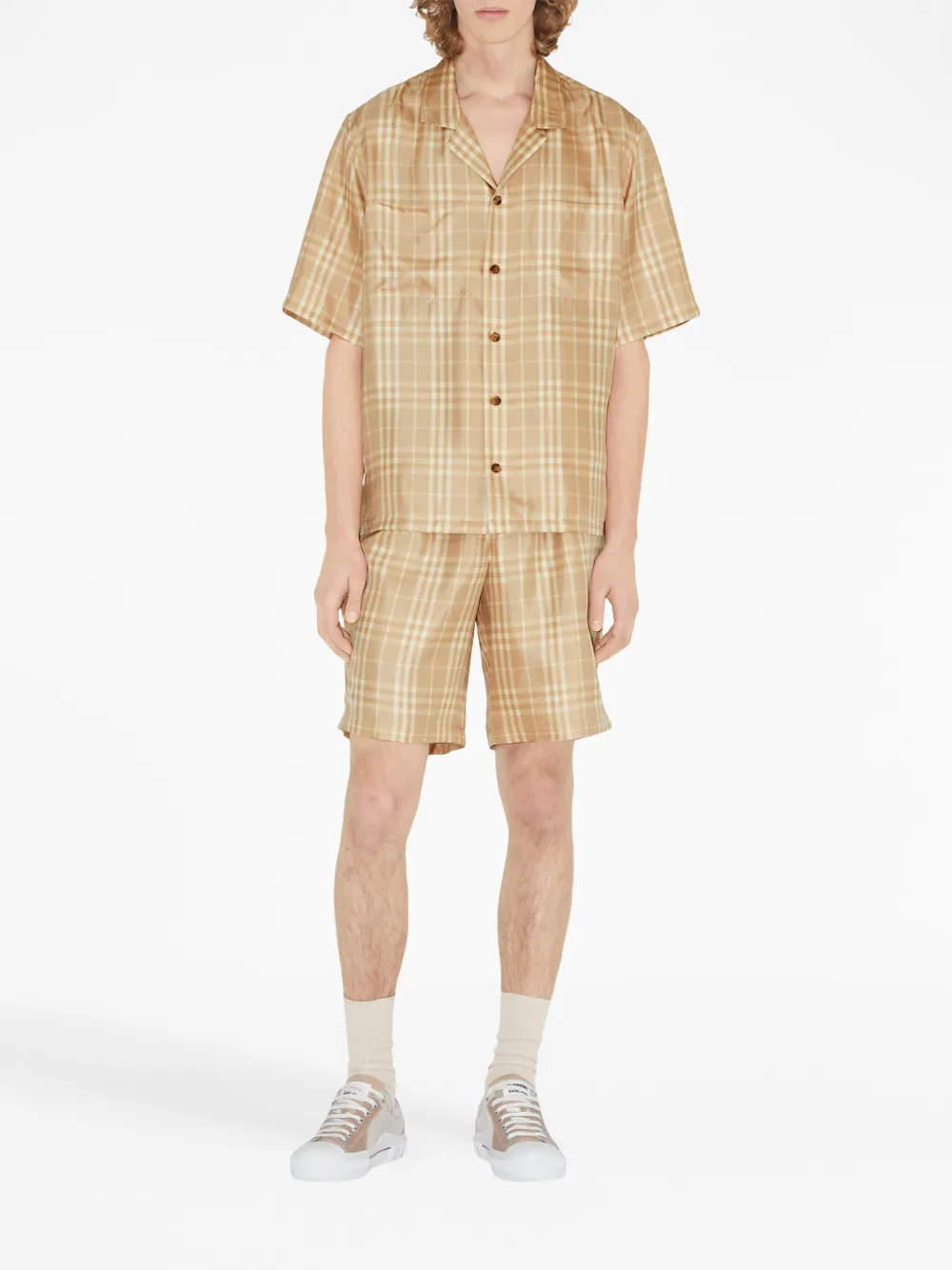 Burberry Overhemd met Vintage check - Beige