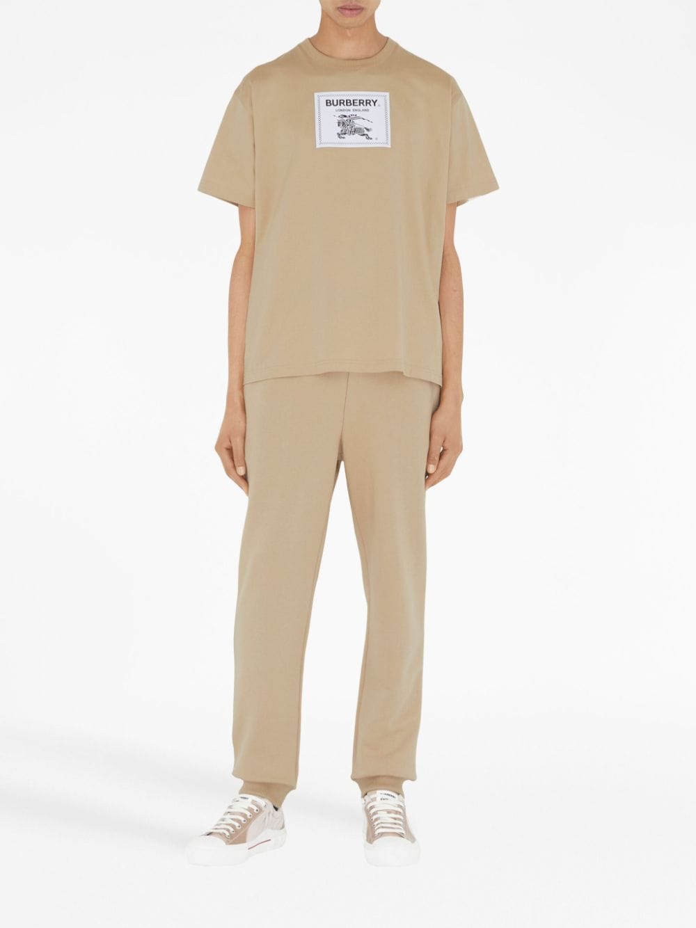Shop Burberry Prorsum Label Track Pants In Nude