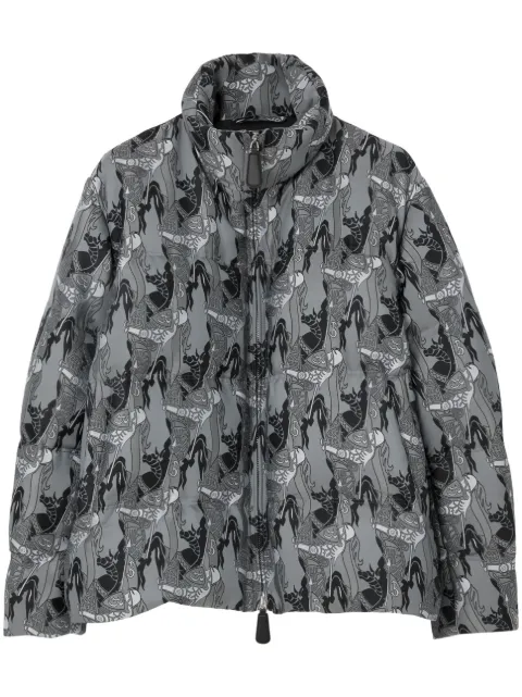 Burberry abstract-print padded jacket 