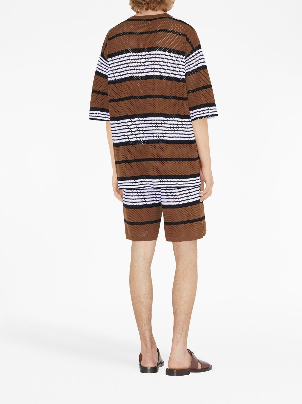 Burberry stripe-print oversized T-shirt Men