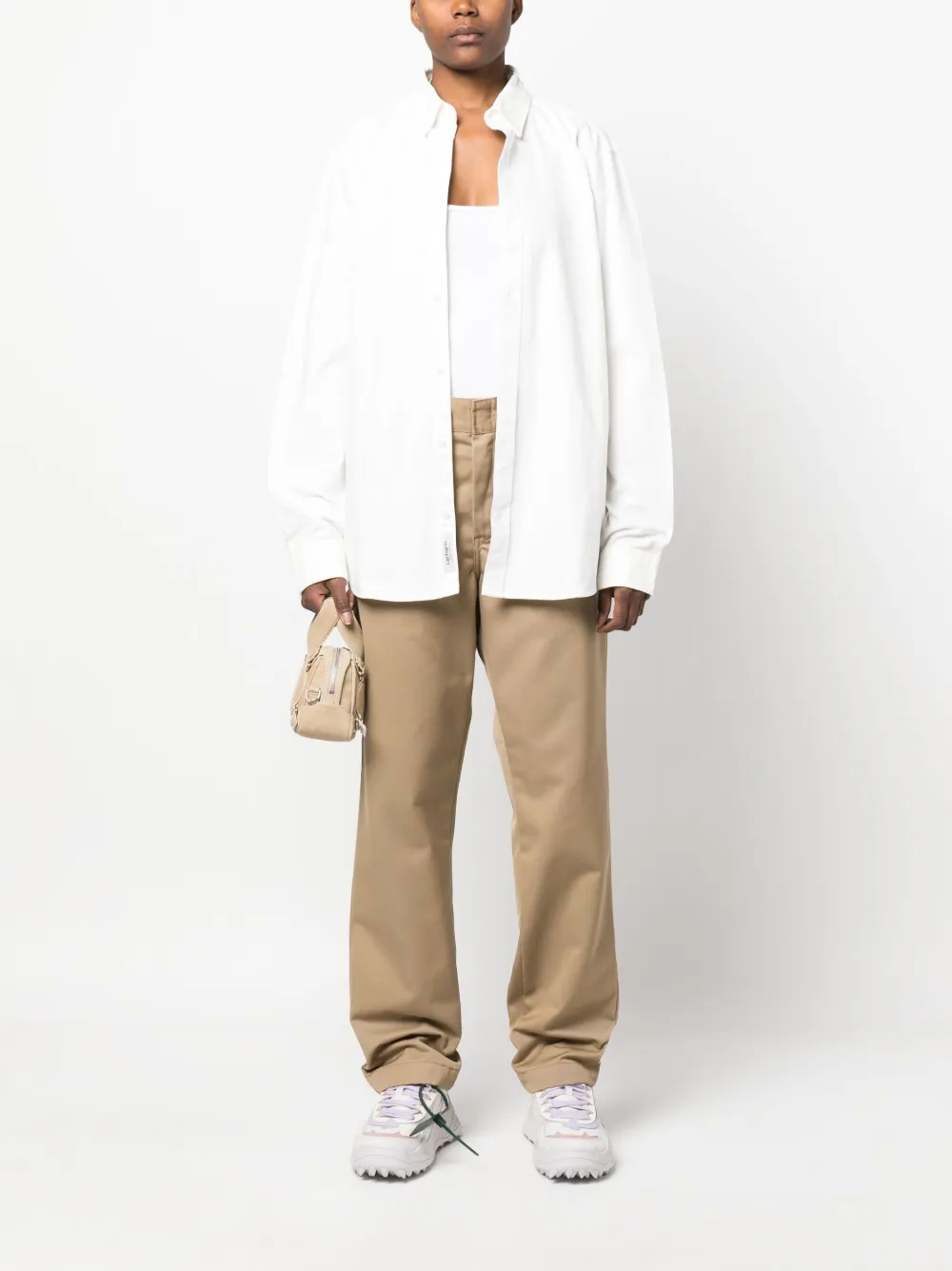 Carhartt WIP Shirt met knoopsluiting Wit