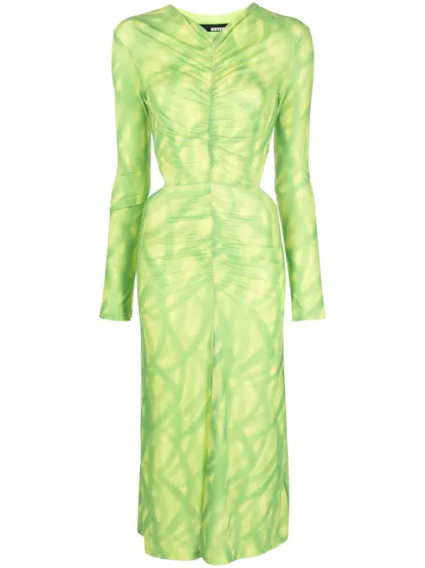 ROTATE BIRGER CHRISTENSEN vestido fruncido con aberturas