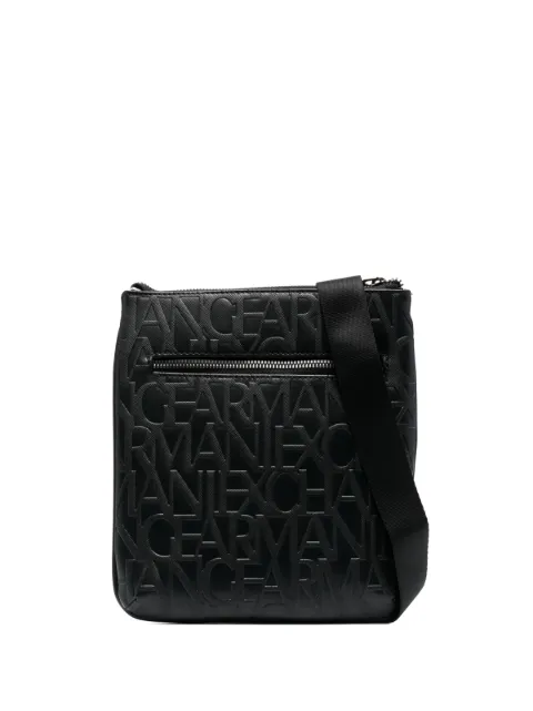 Armani Exchange logo-embossed messenger bag Men