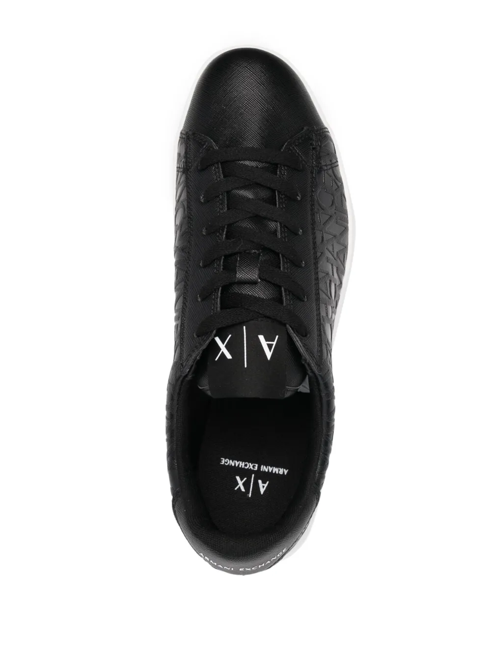 embossed-logo low-top sneakers