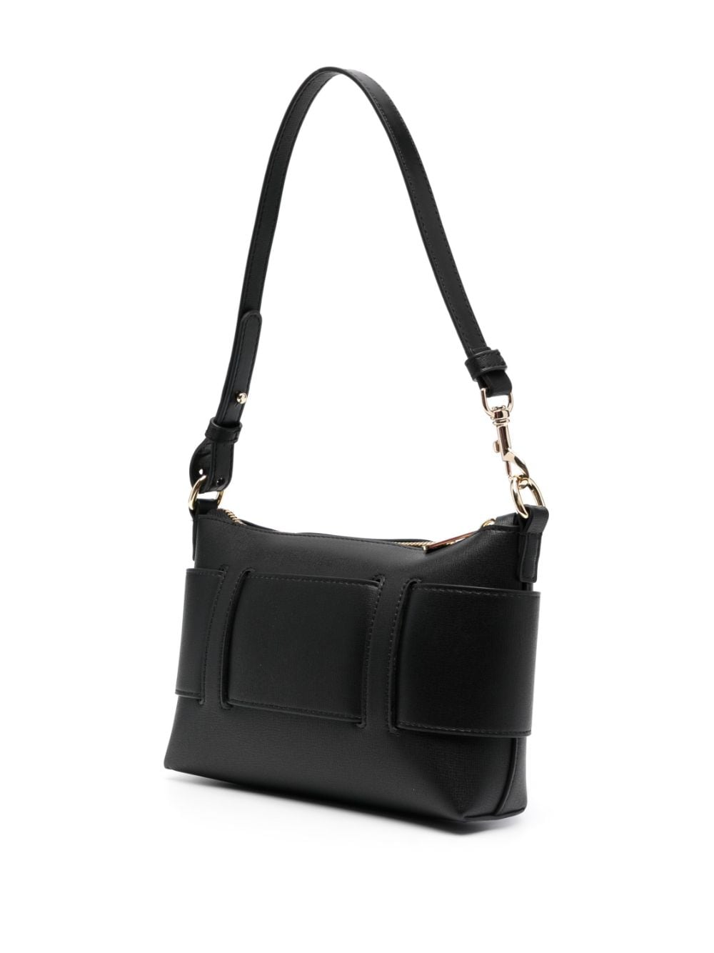 Shop Armani Exchange Logo-embellishment Shoulder Bag In Black