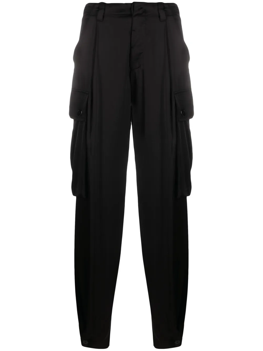ERMANNO FIRENZE  satin cargo trousers | Black | Image 1