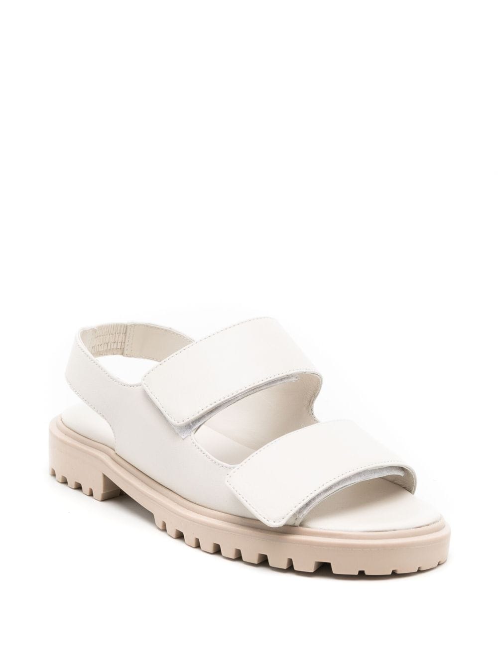 Shop Studio Chofakian Catherine Leather Sandals In White
