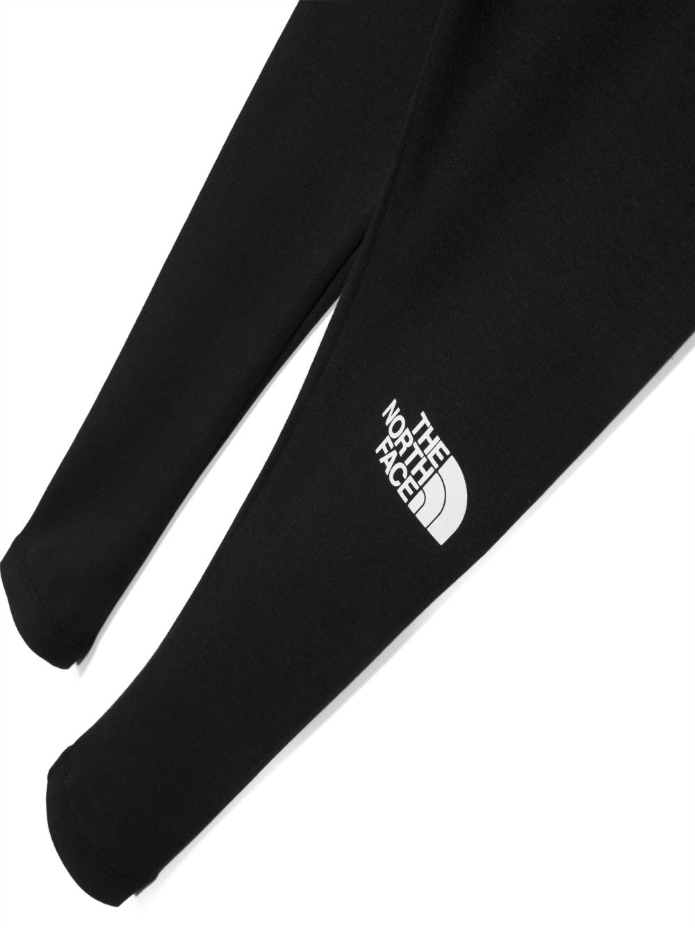 the north face kids logo-print cotton leggings - black