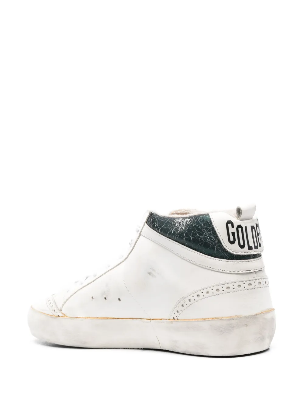 cracked-effect Mid Star sneakers