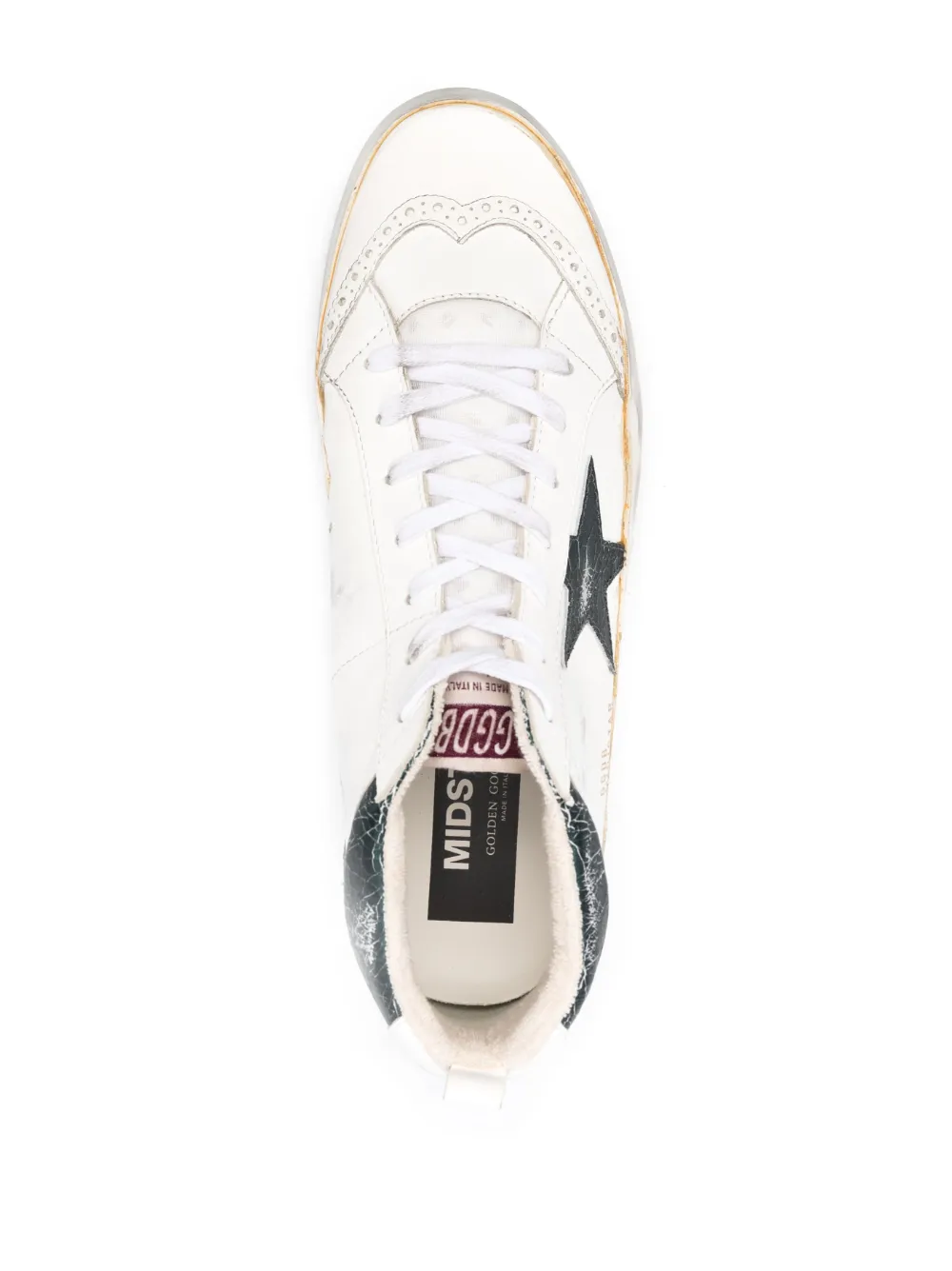 cracked-effect Mid Star sneakers