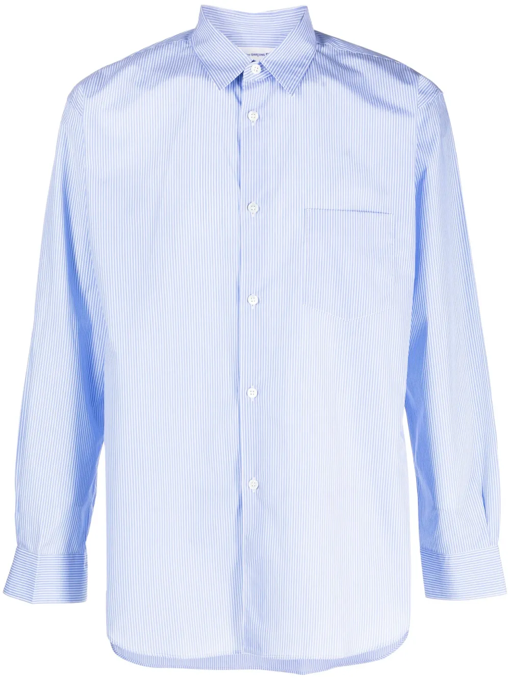 Comme Des Garçons Shirt micro-stripe cotton shirt – Blue Comme Des Garçons Shirt micro-stripe cotton shirt – Blue