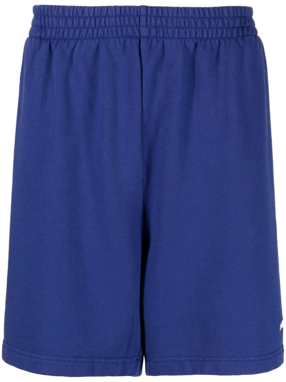 Balenciaga Logo-print Track Shorts In Blue