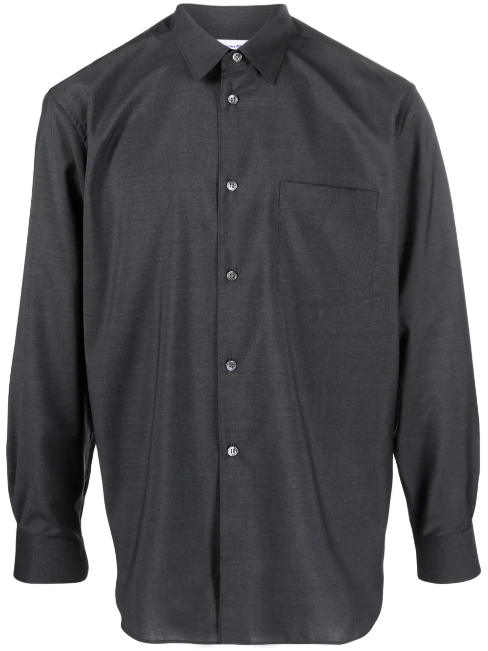 Comme Des Garçons Shirt Long-sleeve Wool Shirt In Grau