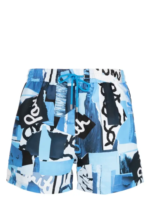 Paul Smith shorts de playa con logo estampado 