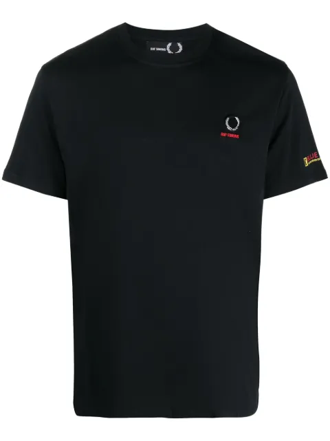 Raf Simons X Fred Perry logo-patch short-sleeve T-shirt