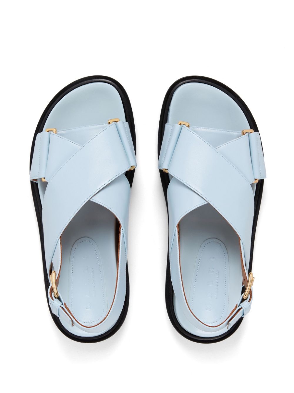 Shop Marni Fussbett Slingback Sandals In Blau