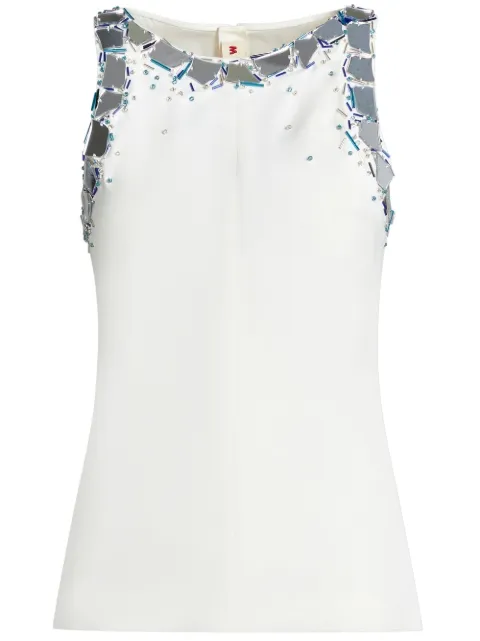 Marni bead-embellished sleeveless blouse