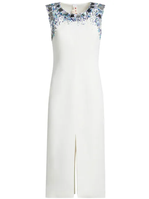 Marni embellished sleeveless midi dress