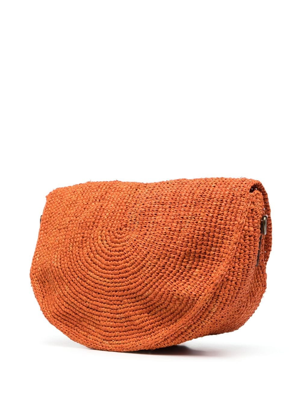 Shop Ibeliv Tiako Raffia Crossbody Bag In Orange