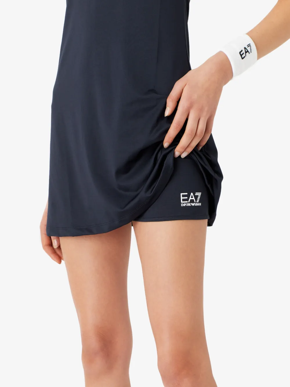 Ea7 Emporio Armani Mouwloze mini-jurk Blauw