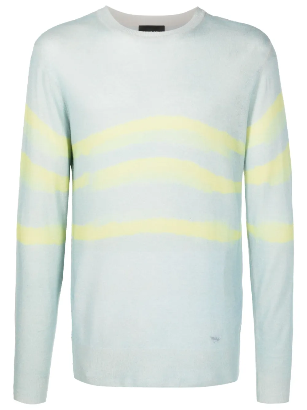 Emporio Armani striped long-sleeve cashmere jumper