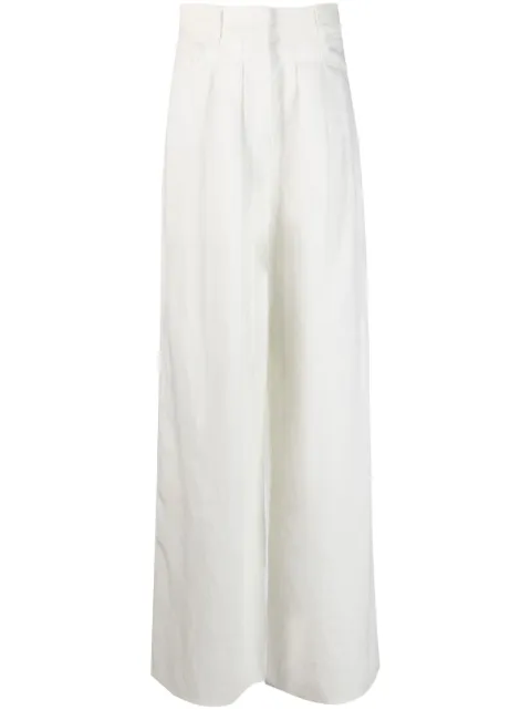 Krizia pantalones con tiro alto