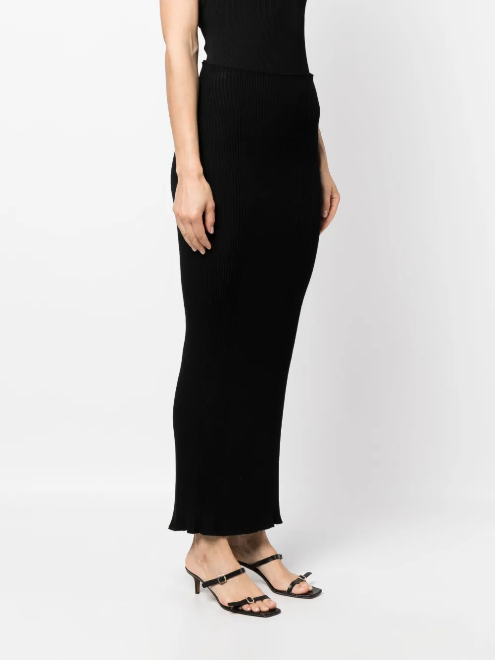 AERON RIBBED-KNIT MAXI SKIRT