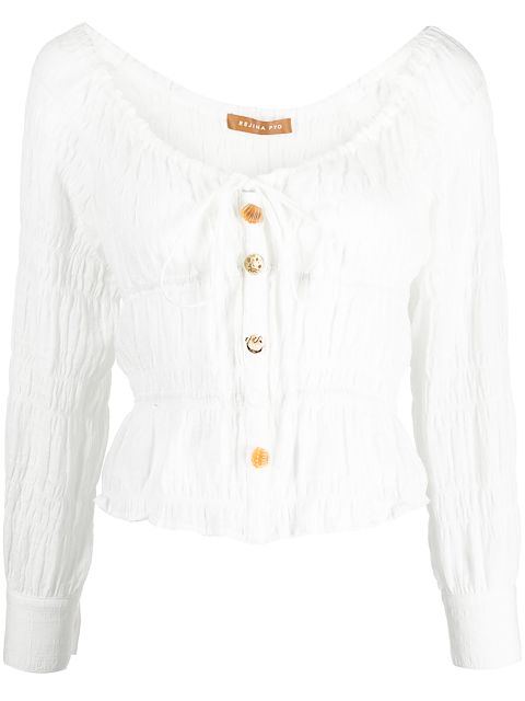Rejina Pyo Gesmokte Bluse