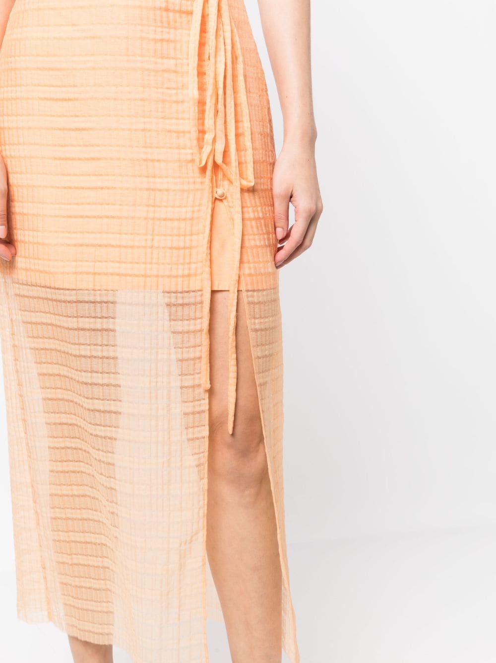 Shop Rejina Pyo Reya Layered Midi Skirt In Orange