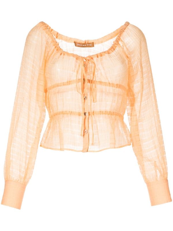 Rejina Pyo Effi semi-sheer Blouse - Farfetch