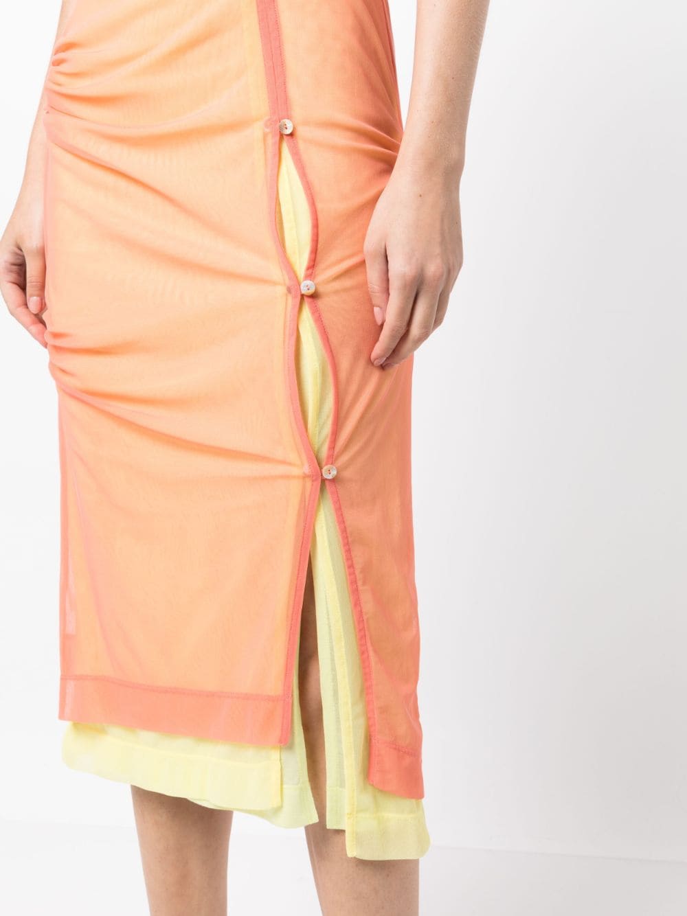 Shop Rejina Pyo Mirren Layered Midi Skirt In Orange