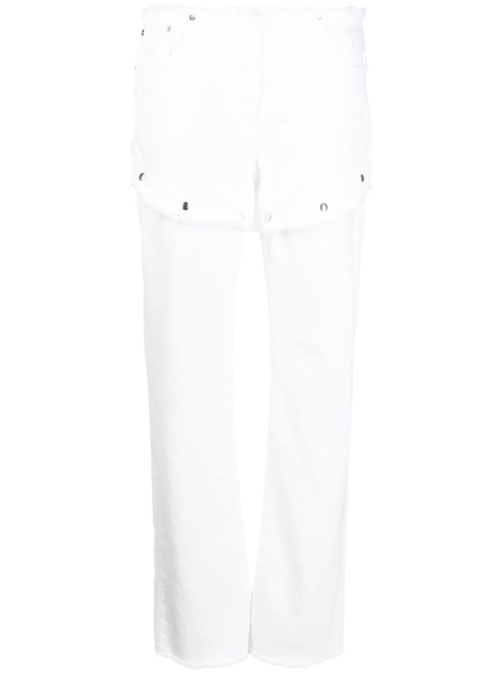 Alyx Short-overlay Straight-leg Trousers In White