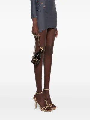 Judith Leiber ビジュー ハイヒール Cowboy Boot Austin Silver Clutch | Judith Leiber