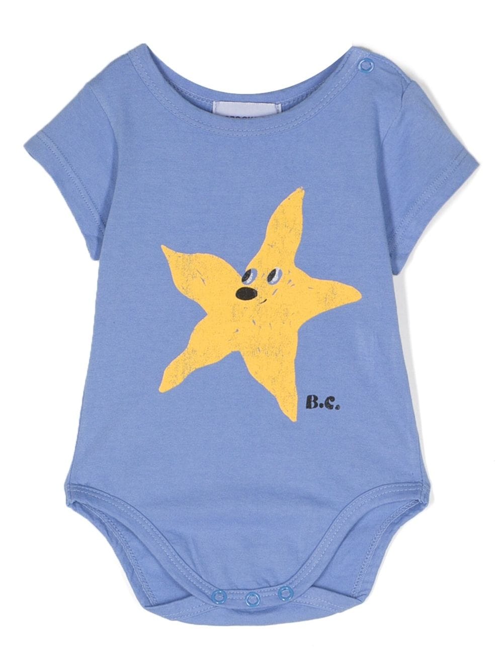 Bobo Choses Babies' Star-print Organic-cotton Body In Blue