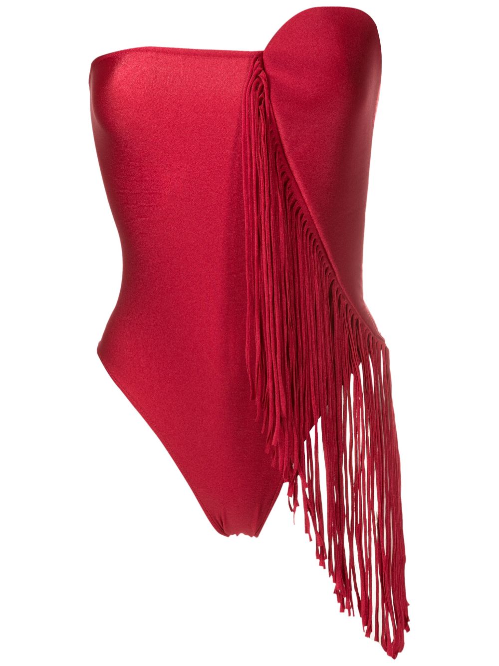 Adriana Degreas Maiô Fringe-detail One-piece In Red