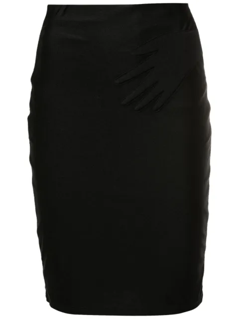 Adriana Degreas glove-appliqué pencil skirt 