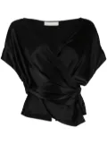 Michelle Mason open-neck top - Black