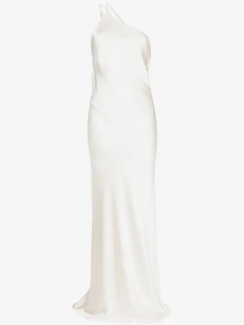 Michelle Mason single-shoulder maxi dress 