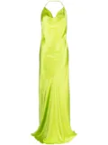 Michelle Mason bias-cut silk gown - Green
